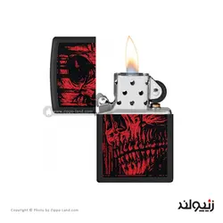 فندک زیپو مدل Red Skull Design کد 49775 - لایترلند