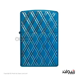 فندک زیپو مدل Armor High Polish Blue Diamonds کد 29964 - لایترلند