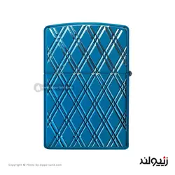 فندک زیپو مدل Armor High Polish Blue Diamonds کد 29964 - لایترلند