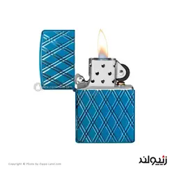 فندک زیپو مدل Armor High Polish Blue Diamonds کد 29964 - لایترلند