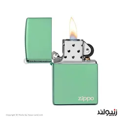 فندک زیپو مدل Classic High Polish Green Zippo Logo کد 28129zl - لایترلند