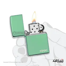فندک زیپو مدل Classic High Polish Green Zippo Logo کد 28129zl - لایترلند