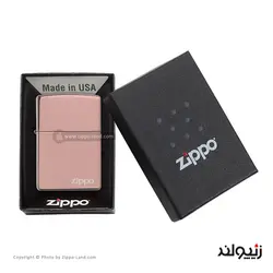 فندک زیپو مدل Classic High Polish Rose Gold Zippo Logo کد 49190zl - لایترلند