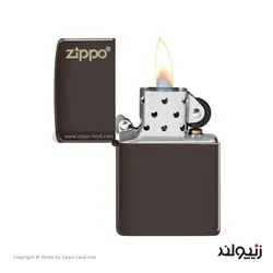 فندک زیپو مدل Classic Brown Zippo Logo کد 49180zl - لایترلند