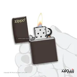 فندک زیپو مدل Classic Brown Zippo Logo کد 49180zl - لایترلند