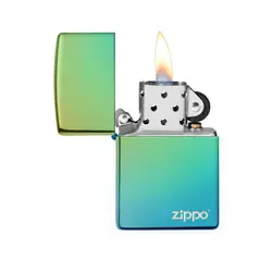 فندک زیپو مدل Classic High Polish Teal Zippo Logo کد 49191zl - لایترلند