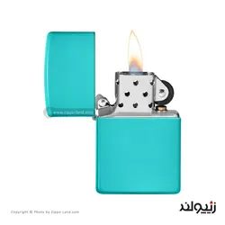فندک زیپو مدل Classic Flat Turquoise کد 49454 - لایترلند