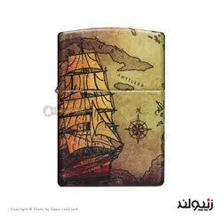 فندک زیپو مدل Pirate Ship Design کد 49355 - لایترلند