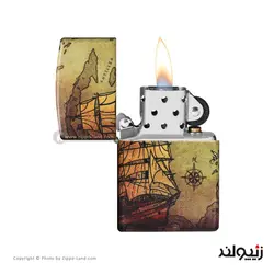 فندک زیپو مدل Pirate Ship Design کد 49355 - لایترلند