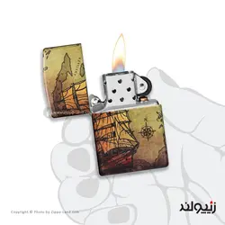 فندک زیپو مدل Pirate Ship Design کد 49355 - لایترلند