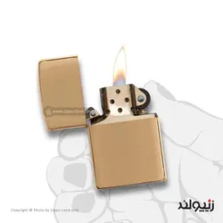 فندک زیپو مدل Armor Brushed Brass کد 168 - لایترلند