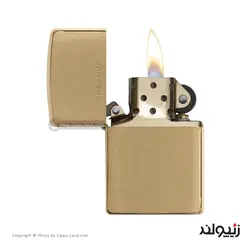 فندک زیپو مدل Brushed Brass کد 204 - لایترلند