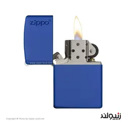 فندک زیپو مدل Classic Royal Blue Matte Zippo Logo کد 229zl - لایترلند