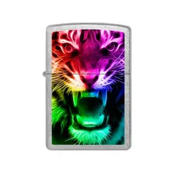 فندک زیپو مدل Rainbow Tiger کد 207 - لایترلند