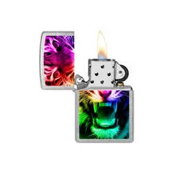 فندک زیپو مدل Rainbow Tiger کد 207 - لایترلند