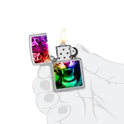 فندک زیپو مدل Rainbow Tiger کد 207 - لایترلند