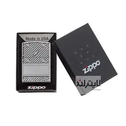 فندک زیپو مدل Armor Diamond Plate Chain Design کد 167 - لایترلند