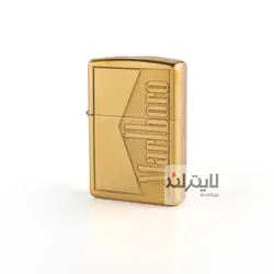 فندک زیپو مدل Brushed Brass CT042 کد 204b - لایترلند