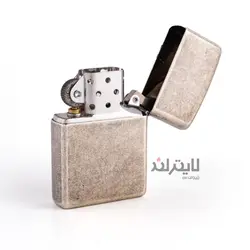 فندک زیپو مدل Classic Antique Silver Plate Marlboro 1Sideکد 121fb - لایترلند