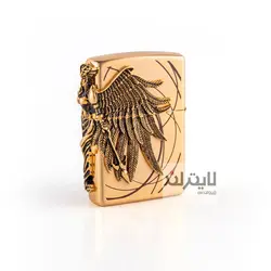 فندک زیپو مدل Brushed Brass Amazon GD کد 204b - لایترلند