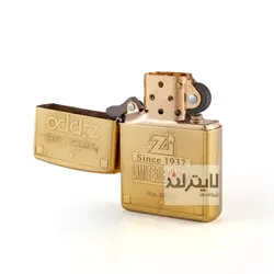 فندک زیپو مدل Brushed Brass CT132 کد 204b - لایترلند