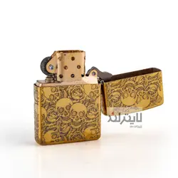 فندک زیپو مدل Brushed Brass CT164 کد 204b - لایترلند