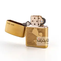 فندک زیپو مدل Brushed Brass CT028 کد 204b - لایترلند