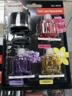 خوش بوکننده دریچه کولری مدل 831 با سه رایحه دلپذیر وانیل آدامس و لوندر