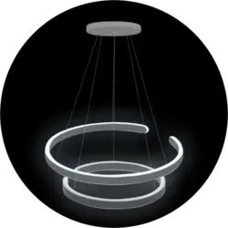 لوستر مدرن حلقه ای لبه پهن دو طبقه کد0092 - شرکت روشنایی دلوری || انواع لوستر مدرن