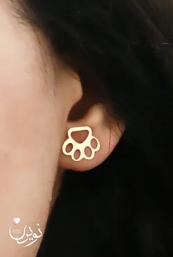 گوشواره طلا میخی  پنجه E026