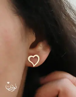 گوشواره طلا میخی قلب E029
