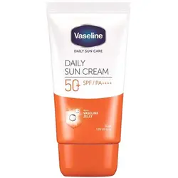 کرم ضد آفتاب بی رنگ وازلین SPF50 مدل Daily ظرفیت 50 میلی لیتر