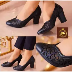 کفش مجلسی پاشنه 7سانت طبی گندم