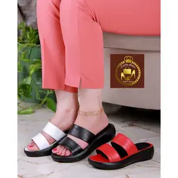 صندل روفرشی ل‍ژدار طبی شیما مشكی قرمز سفید