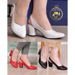 صندل مجلسی زنانه پشت باز ورنی کد 208