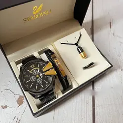 ست ساعت گردنبند کپسول دستبند انگشتر مردانه 485560660