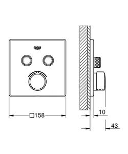 شیر کنترلر هوشمند آب حمام با دو خروجی گروهه آلمان