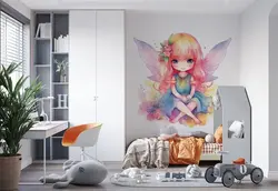 پوستر  اتاق دختر طرح پری بامزه