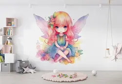 پوستر  اتاق دختر طرح پری بامزه