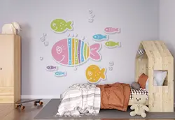 کاغذ دیواری اتاق کودک و نوزاد طرح ماهی