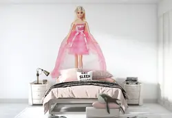 پوستر کارتونی برای اتاق دخترانه طرح عروسک باربی