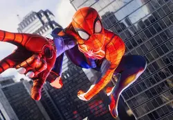 کاغذ دیواری اتاق پسرانه طرح پرش مرد عنکبوتی