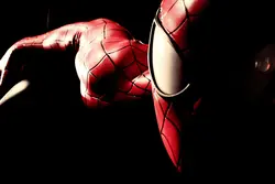 کاغذ دیواری اتاق پسرانه طرح  کلوز آپ مرد عنکبوتی