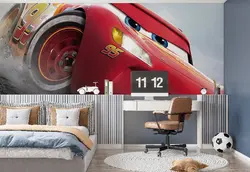 پوستر کارتونی برای اتاق پسر طرح کلوز آپ مک کوئین