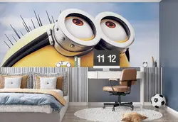 پوستر کارتون مینیون برای اتاق کودک طرح کلوز آپ فیل