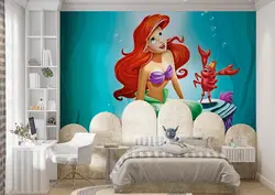 پوستر برای  اتاق کودک طرح شخصیت های کارتون پری دریایی