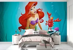 پوستر برای  اتاق کودک طرح شخصیت های کارتون پری دریایی