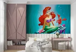 پوستر برای  اتاق کودک طرح شخصیت های کارتون پری دریایی