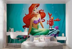 پوستر برای  اتاق کودک طرح شخصیت های کارتون پری دریایی