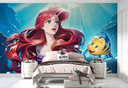 پوستر دیواری برای اتاق کودک طرح کارتون پری دریایی